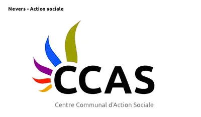 Logotype CCAS de Never. Nevers x Action Sociale